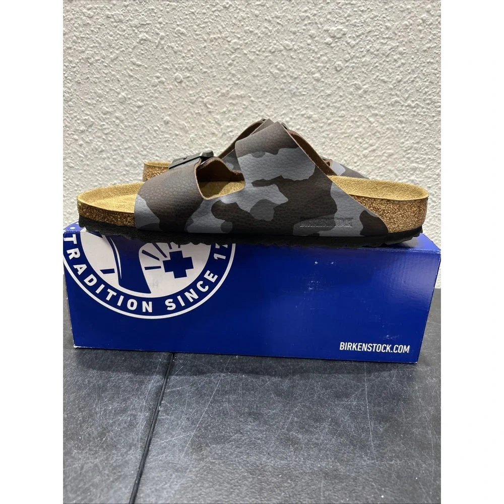 Birkenstock Arizona Birko-Flor Camouflage Brown EU 42 US M 9 L 11 Mens